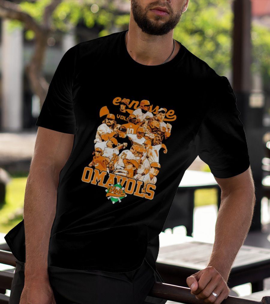 Tennessee Volunteers Omavols Baseball Players Collage T-Shirt