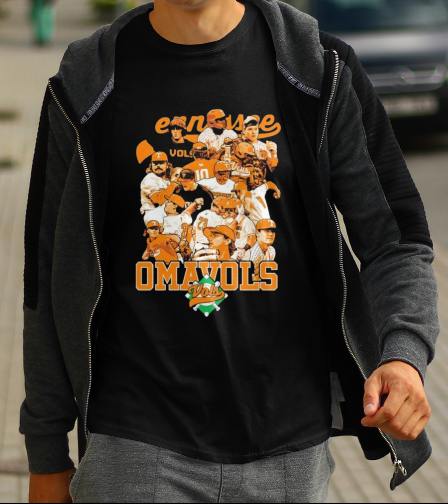 Tennessee Volunteers Omavols Baseball Players Collage T-Shirt