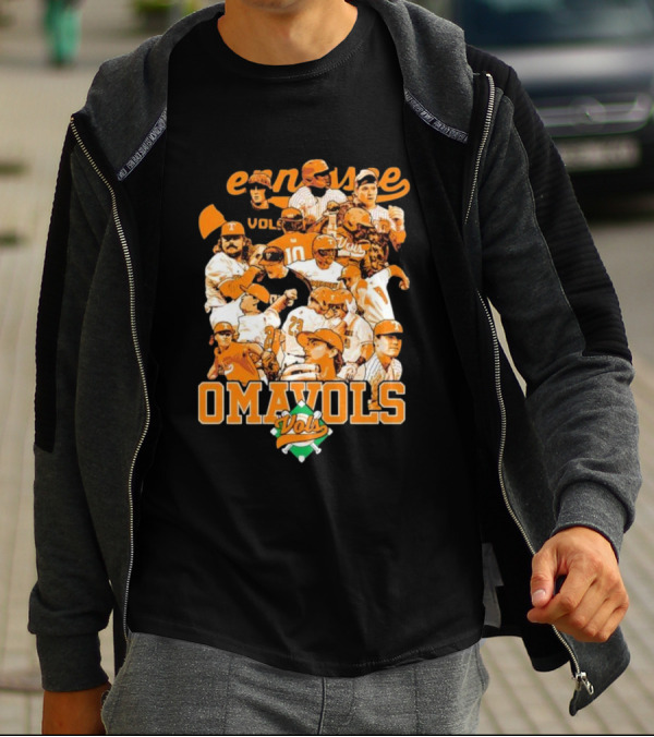 Tennessee Volunteers Omavols Baseball Players Collage T-Shirt