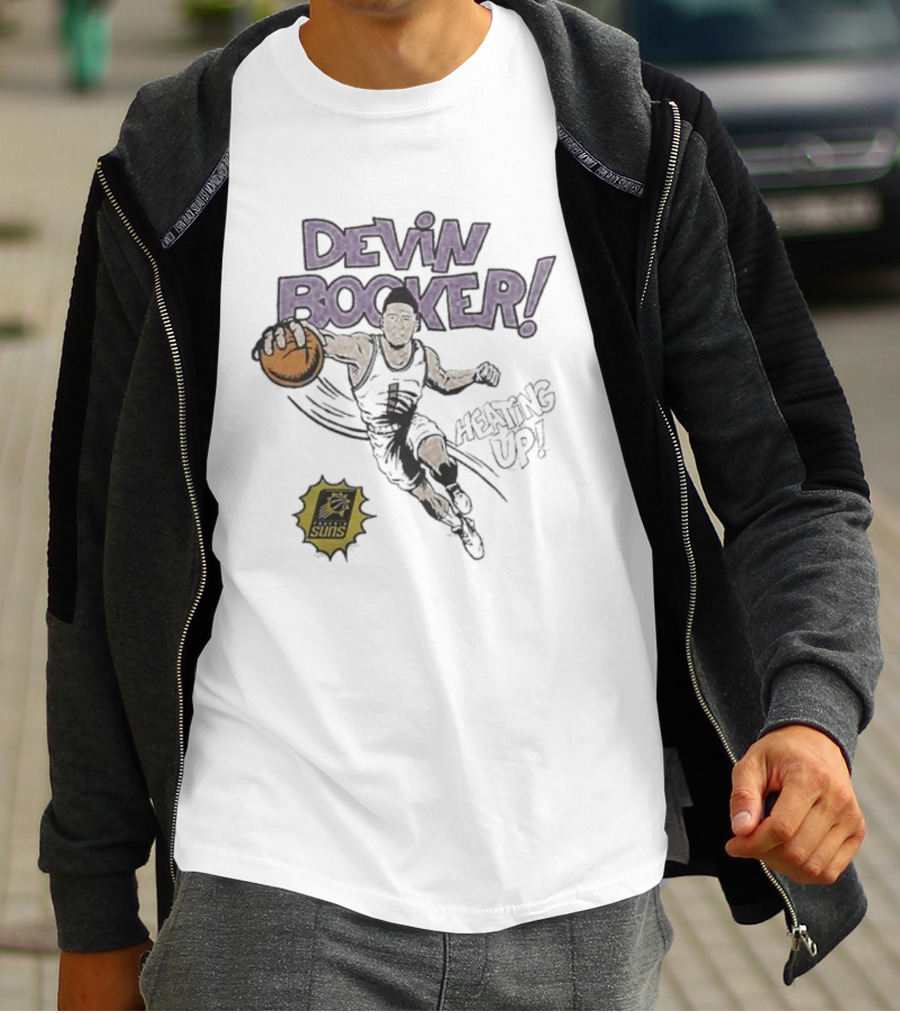 Devin Booker Phoenix Suns Dunking Up Comic T-Shirt