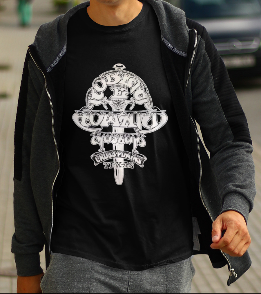 Robert E. Howard Museum Sword Emblem Cross Plains Texas T-Shirt
