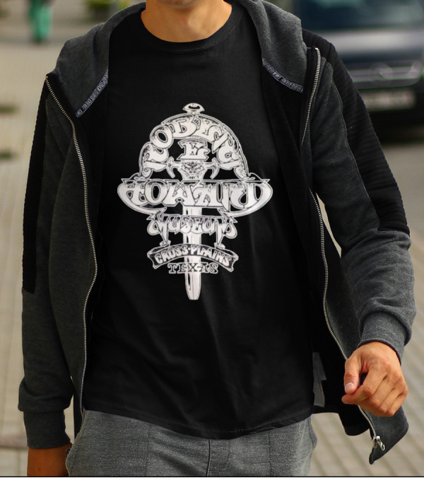 Robert E. Howard Museum Sword Emblem Cross Plains Texas T-Shirt