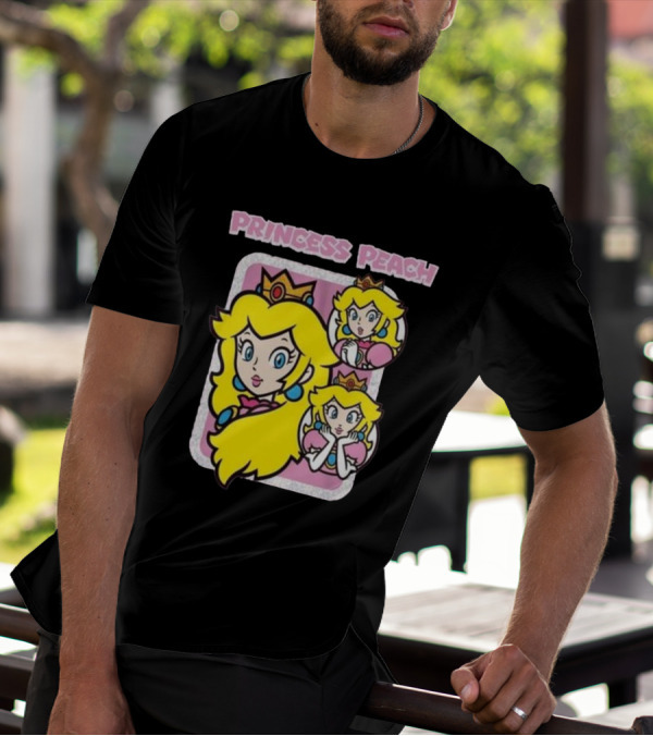 Princess Peach Glitter Super Mario T-Shirt