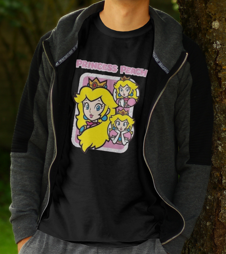 Princess Peach Glitter Super Mario T-Shirt