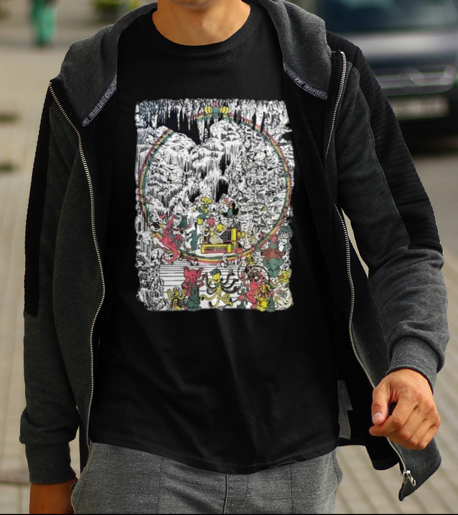 Brian Blomerth Sprinkle’s Glow Mineralogy Psychedelic Cavern Creatures And Vibrant Cosmic Scenes T-Shirt