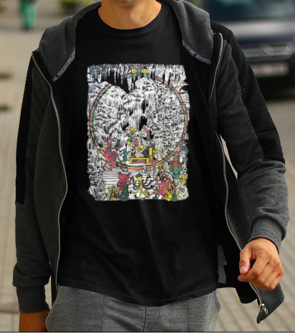 Brian Blomerth Sprinkle’s Glow Mineralogy Psychedelic Cavern Creatures And Vibrant Cosmic Scenes T-Shirt