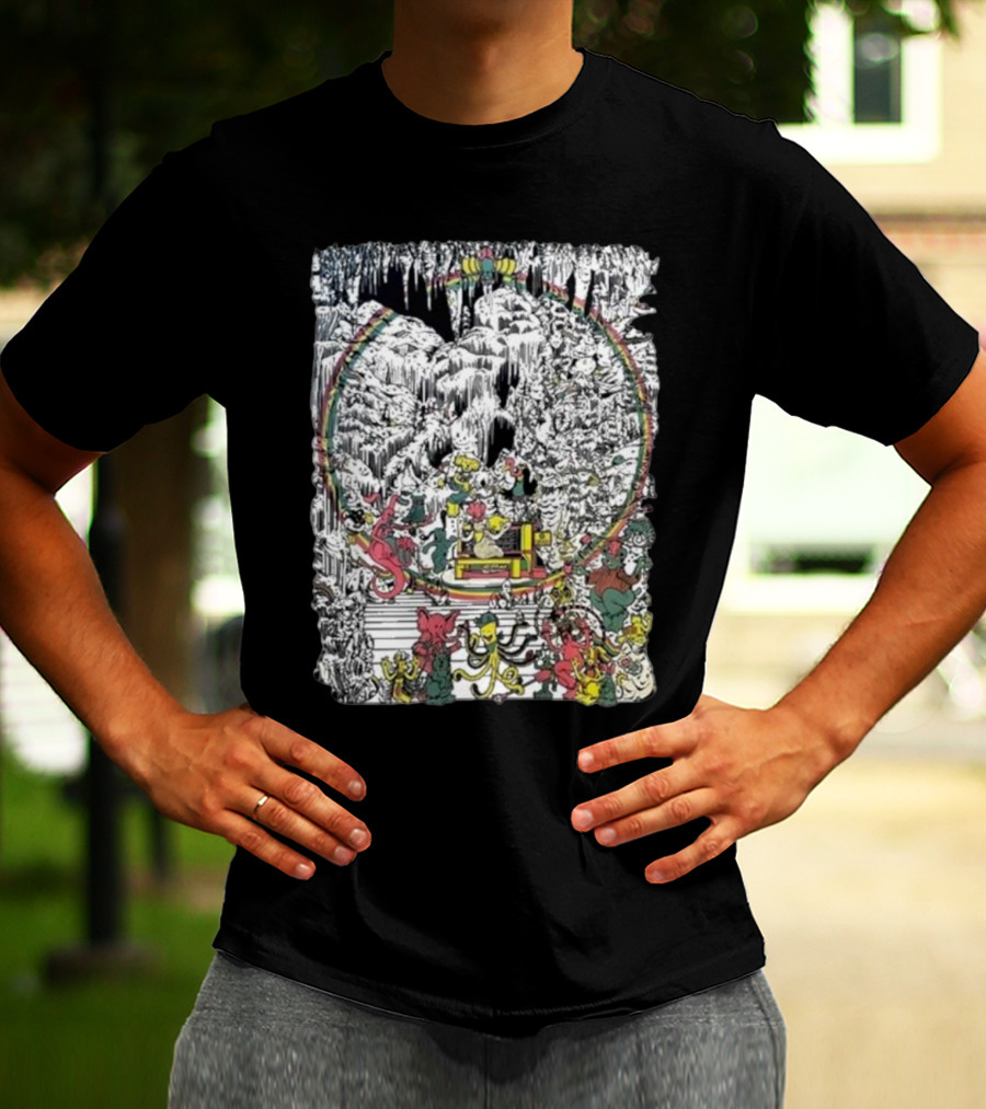 Brian Blomerth Sprinkle’s Glow Mineralogy Psychedelic Cavern Creatures And Vibrant Cosmic Scenes T-Shirt
