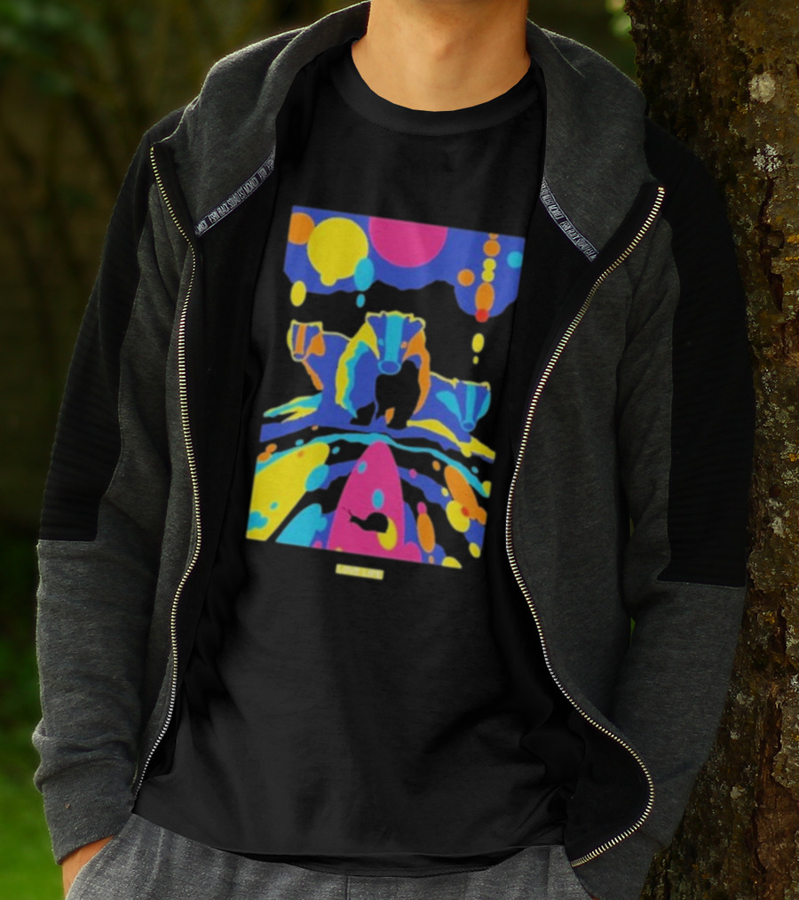 Chris Packham Badgers Glow In The Dark Colorful Wildlife T-Shirt