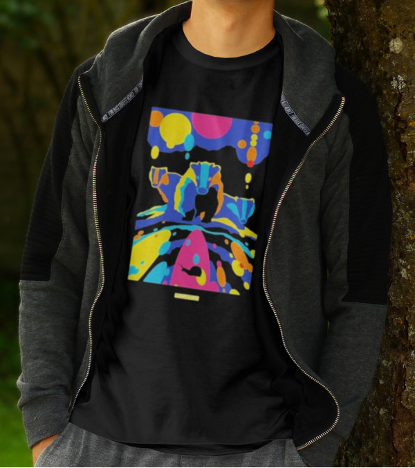 Chris Packham Badgers Glow In The Dark Colorful Wildlife T-Shirt