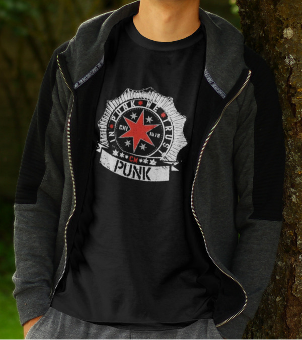 CM Punk In Punk We Trust Chicago Star Badge CHI 1978 T-Shirt