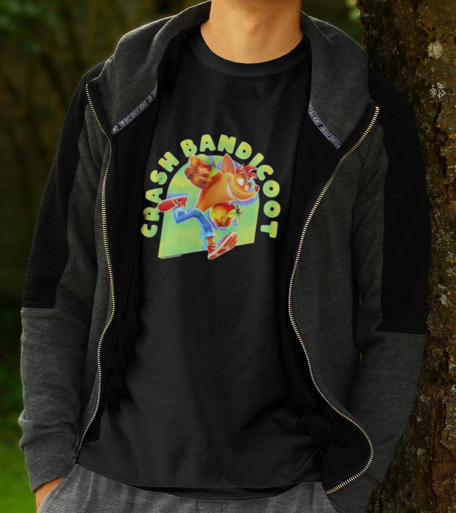Crash Bandicoot Iconic Character Action Pose Rumble T-Shirt