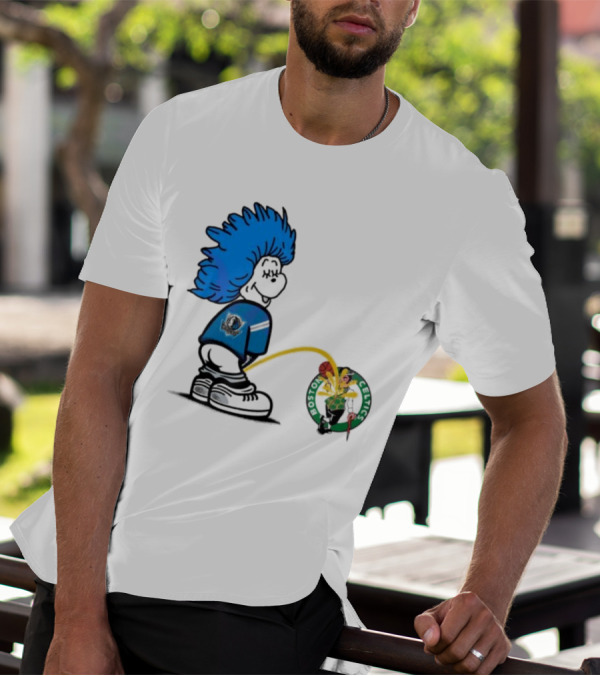 Dr Seuss Thing One Dallas Mavericks Urine On Boston Celtics T-Shirt