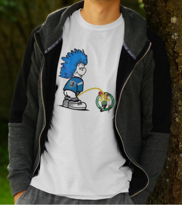 Dr Seuss Thing One Dallas Mavericks Urine On Boston Celtics T-Shirt