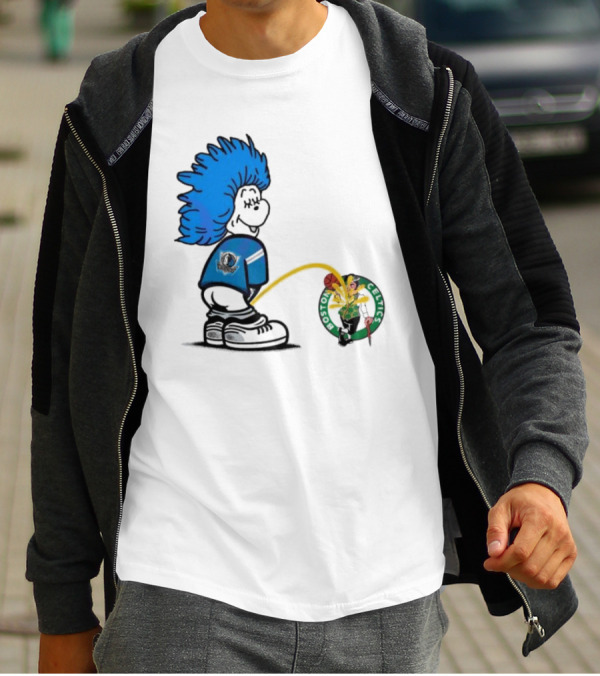 Dr Seuss Thing One Dallas Mavericks Urine On Boston Celtics T-Shirt