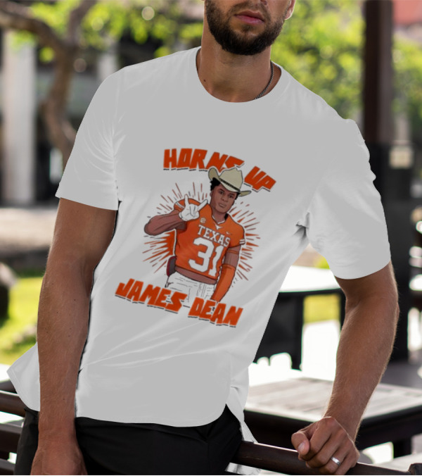 Horns Up Texas 31 Cowboy James Dean T-Shirt