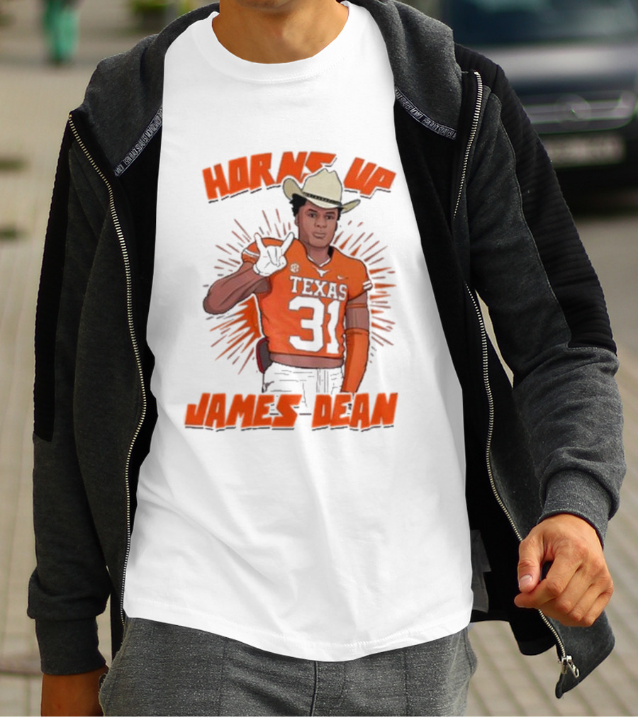 Horns Up Texas 31 Cowboy James Dean T-Shirt