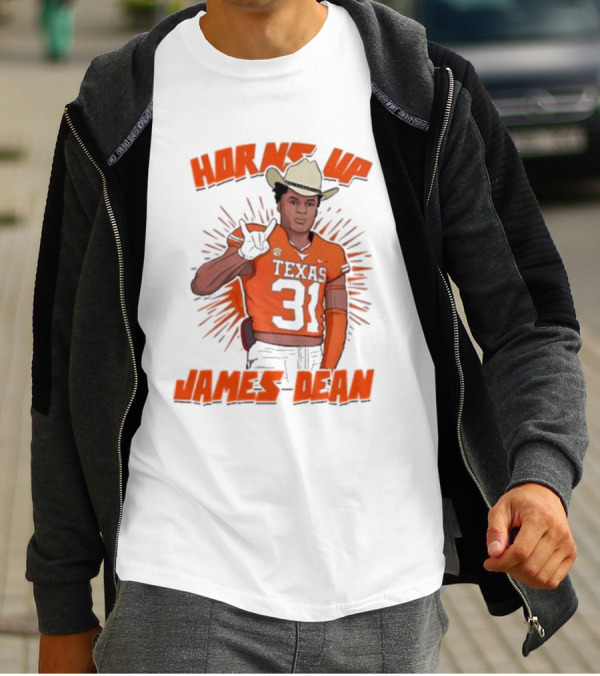 Horns Up Texas 31 Cowboy James Dean T-Shirt
