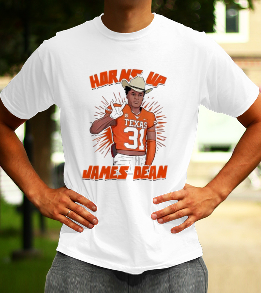Horns Up Texas 31 Cowboy James Dean T-Shirt