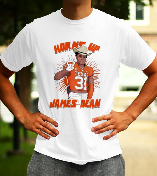 Horns Up Texas 31 Cowboy James Dean T-Shirt