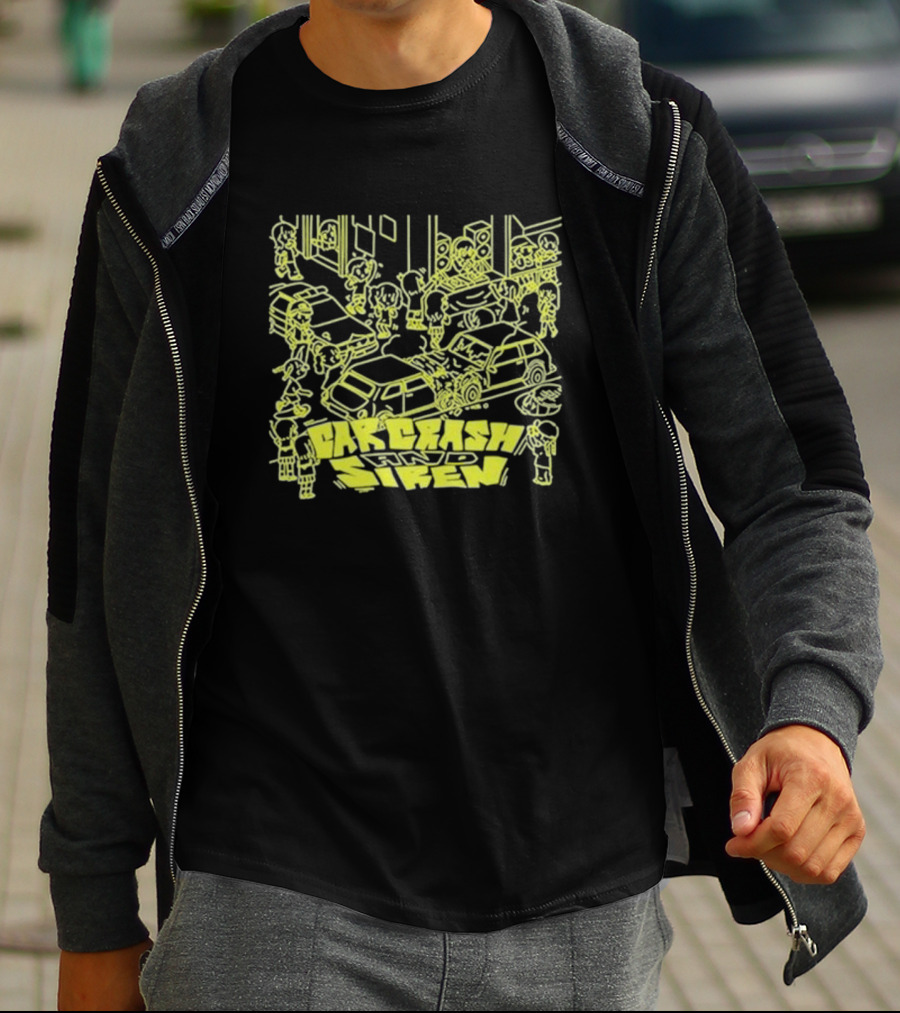 Jazzputin Car Crash Chaos And Siren Scene T-Shirt