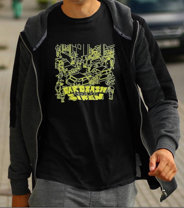 Jazzputin Car Crash Chaos And Siren Scene T-Shirt