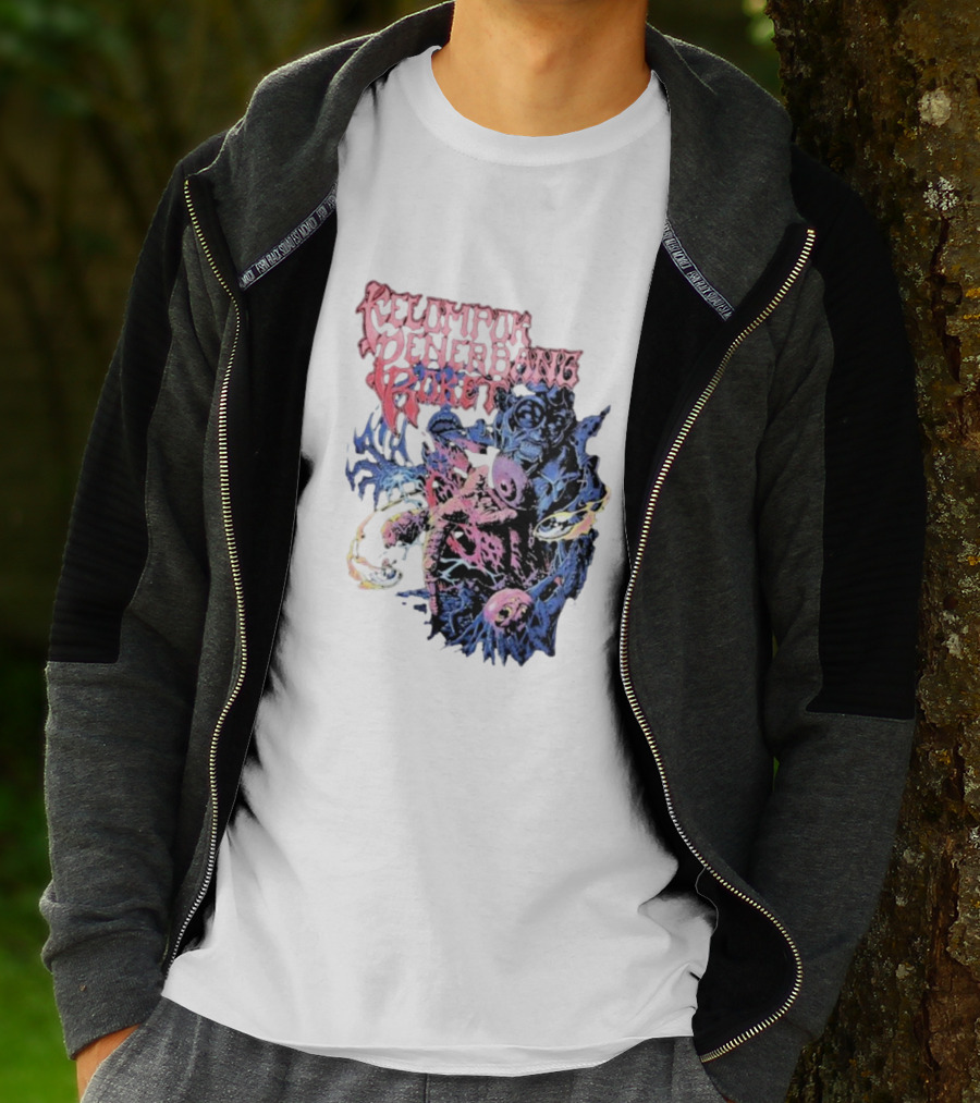Kelompok Penerbang Roket Space Rage Psychedelic Monster T-Shirt