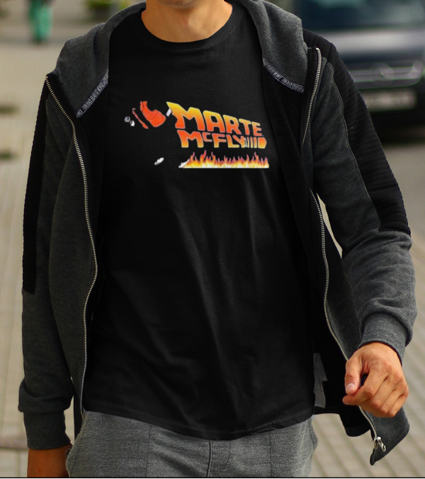 Marte McFly Fire Player Retro Flame T-Shirt