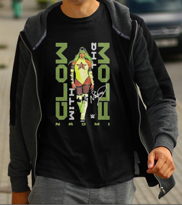 Naomi Glow With The Flow WWE Neon Star Signature T-Shirt