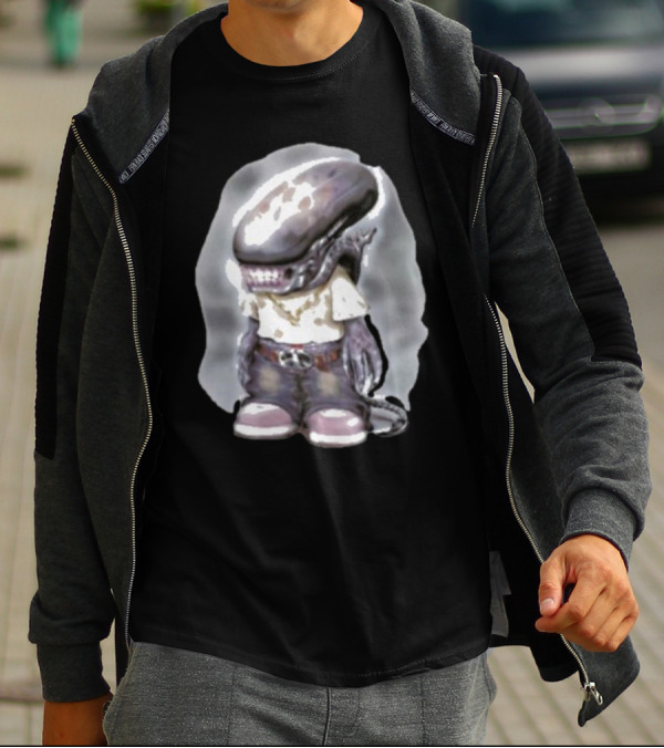 Pedro Xenomorph Alien Style Casual Outfit Character T-Shirt