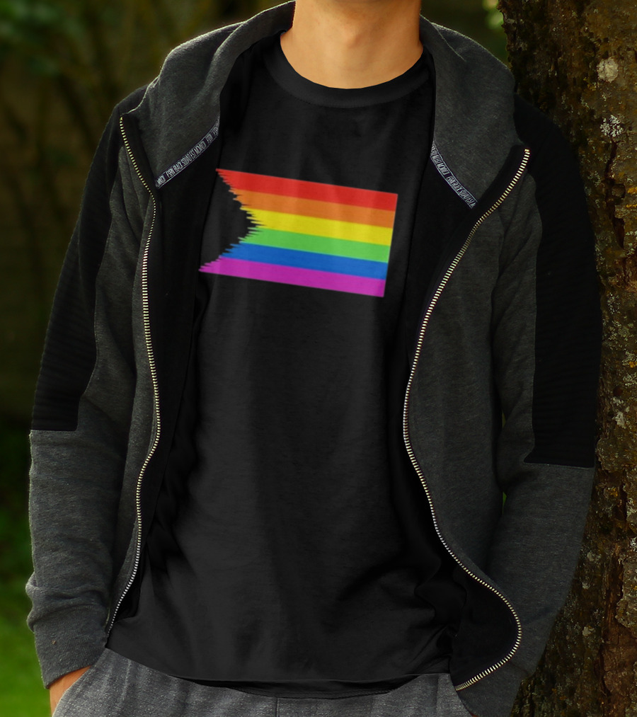 Pride Restored Flag Distorted Rainbow Bands T-Shirt