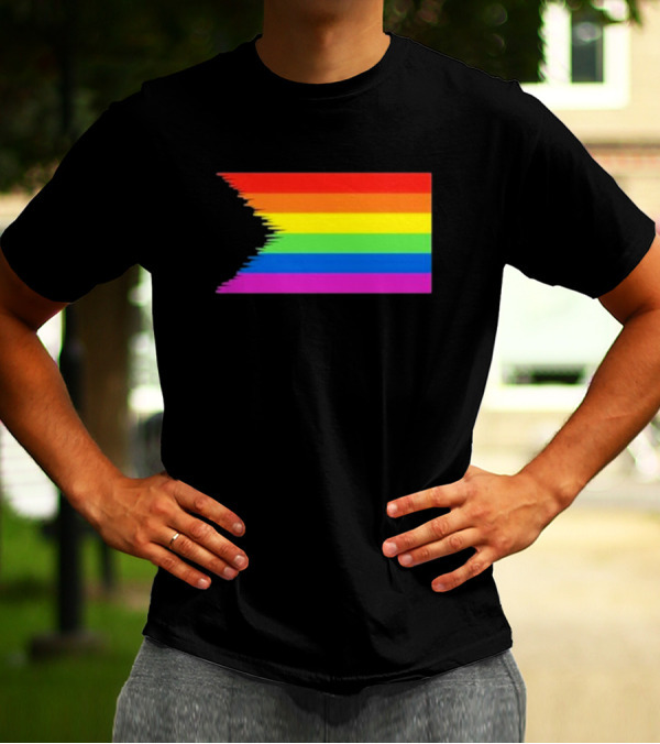 Pride Restored Flag Distorted Rainbow Bands T-Shirt