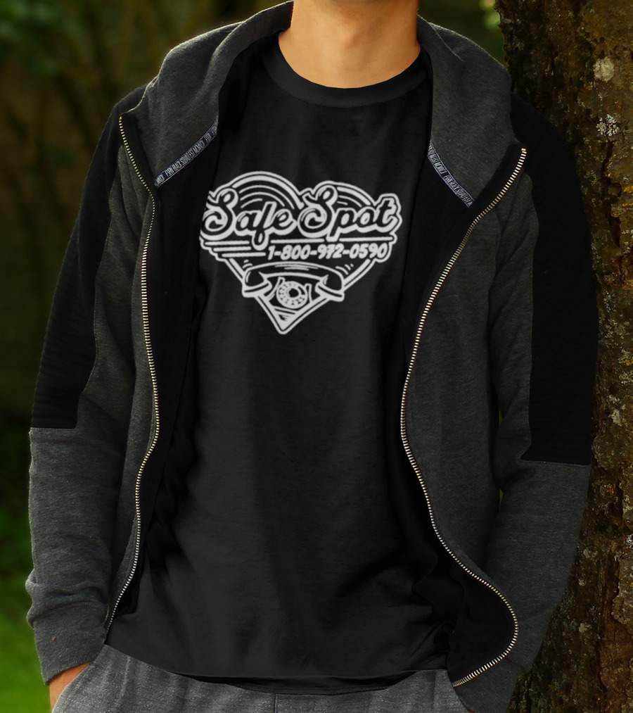Safe Spot Heart Dial 1 800 972 0590 T-Shirt