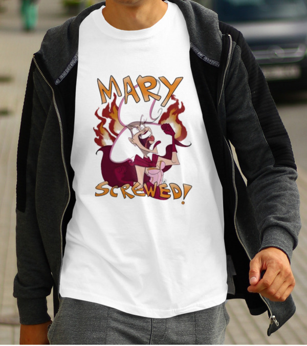 Mortal Kombat Mary Screwed Angry Fire T-Shirt