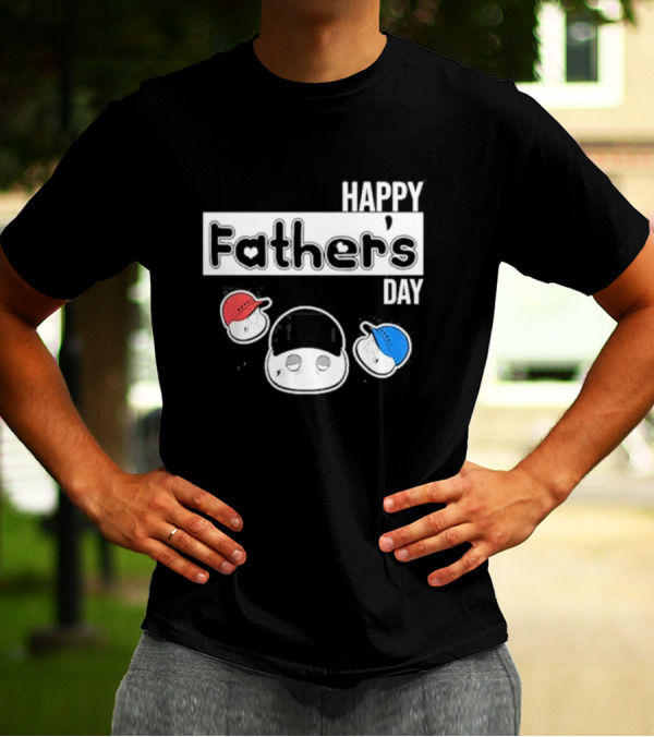 Metokur Happy Father’s Day With Cartoon Faces And Hats T-Shirt