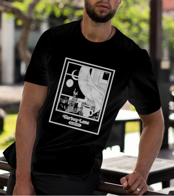Kerbey Lane All Day Cafe Night Window Scene T-Shirt