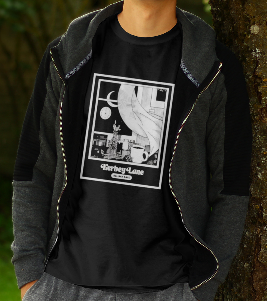 Kerbey Lane All Day Cafe Night Window Scene T-Shirt