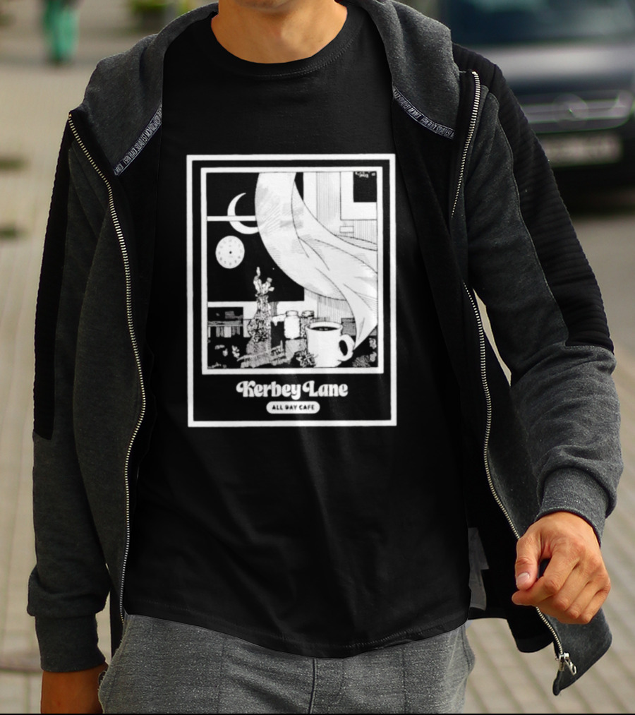 Kerbey Lane All Day Cafe Night Window Scene T-Shirt
