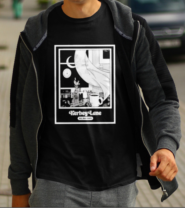 Kerbey Lane All Day Cafe Night Window Scene T-Shirt