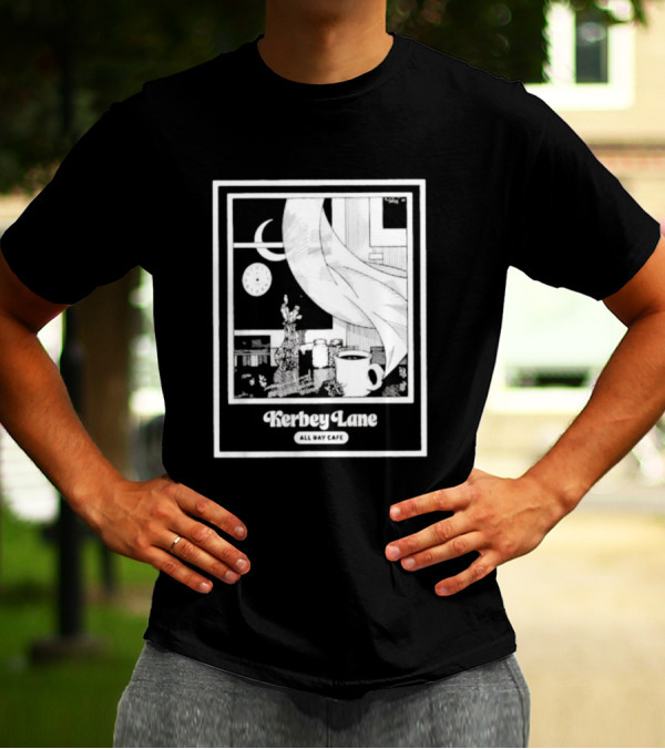 Kerbey Lane All Day Cafe Night Window Scene T-Shirt