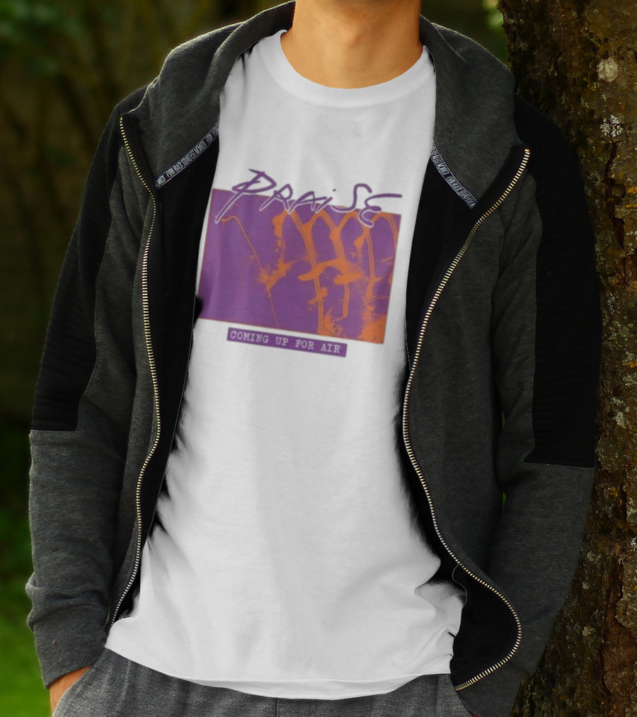 Praise Coming Up For Air Purple And Orange Abstract T-Shirt