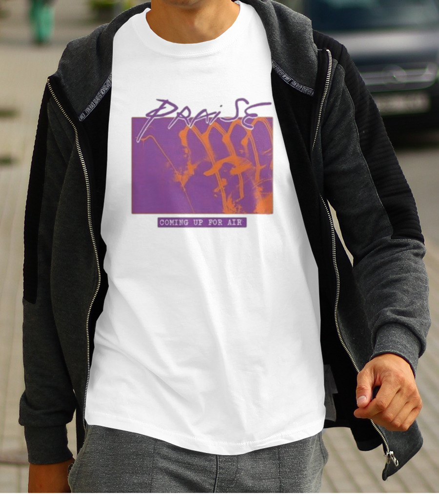 Praise Coming Up For Air Purple And Orange Abstract T-Shirt