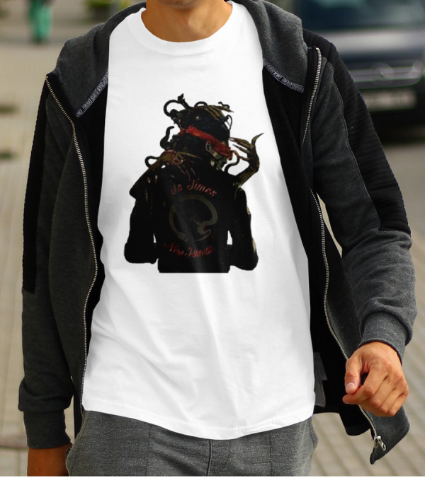 QOTSA In Times New Roman Blindfolded Figure With Entangled Hands T-Shirt
