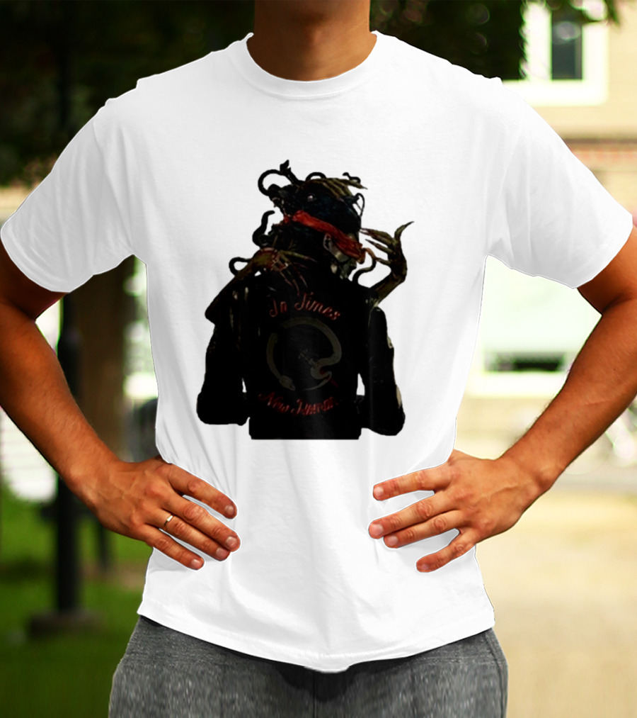 QOTSA In Times New Roman Blindfolded Figure With Entangled Hands T-Shirt