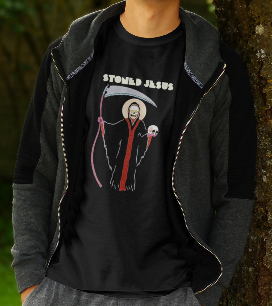 Stoned Jesus The Harvest Grim Reaper Bones T-Shirt