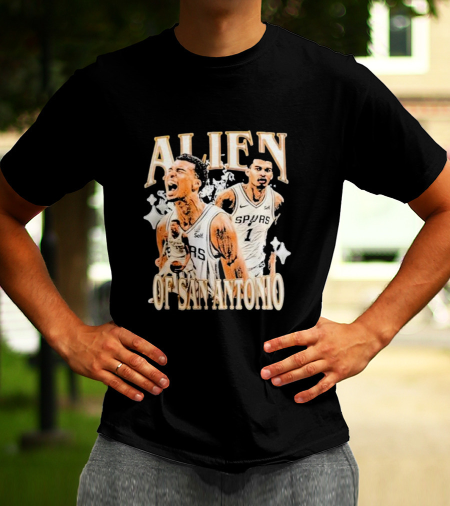 Alien Of San Antonio Spurs Basketball Star T-Shirt