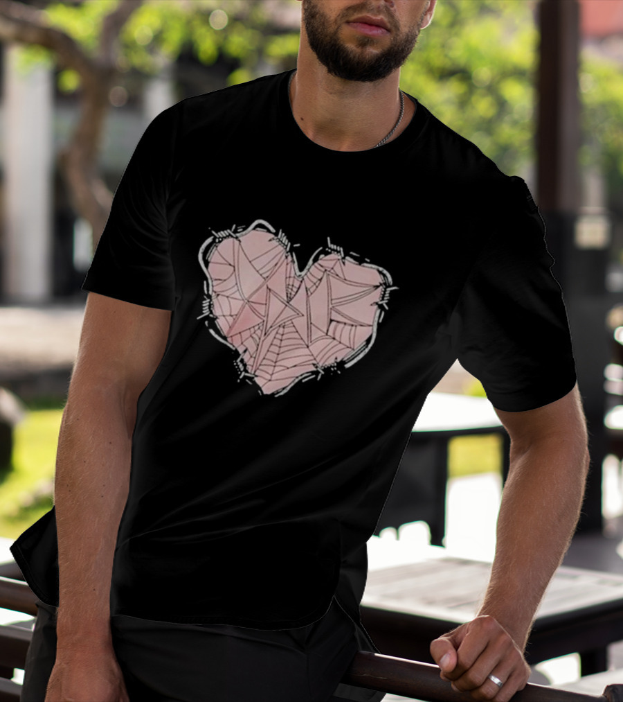 Xplr Barbed Wire Heart Geometric T-Shirt
