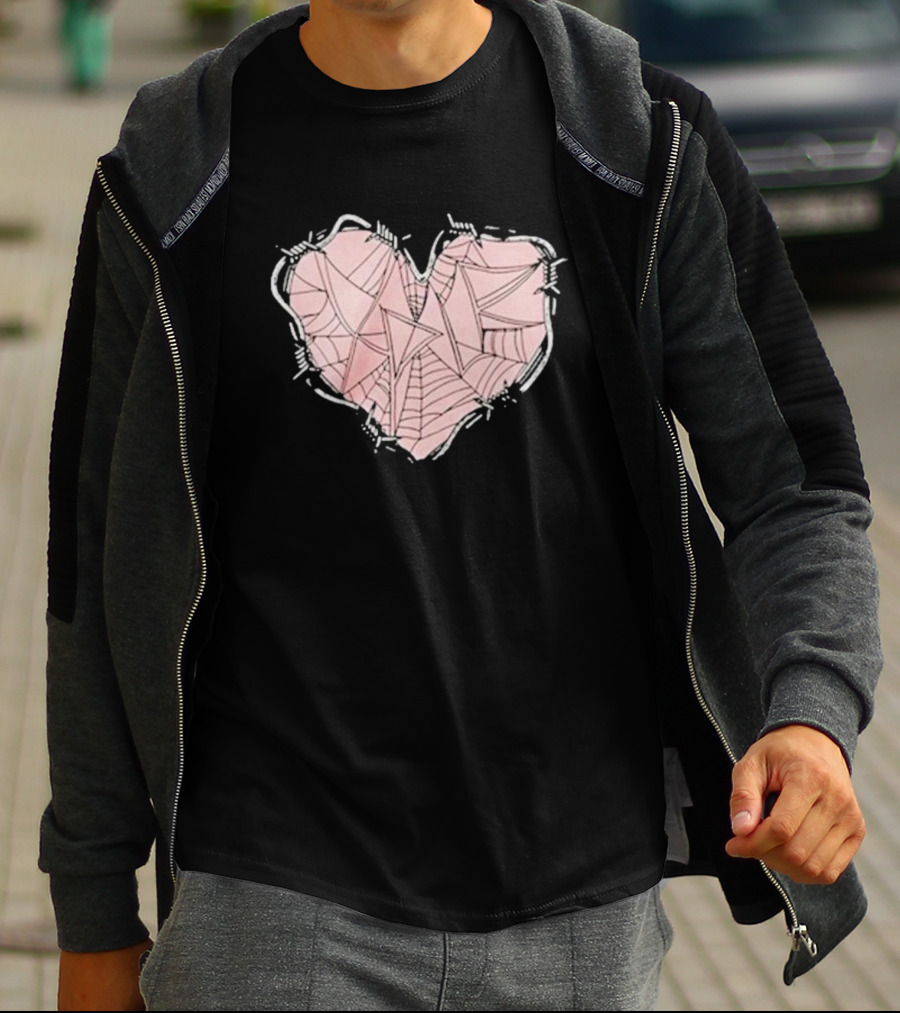 Xplr Barbed Wire Heart Geometric T-Shirt
