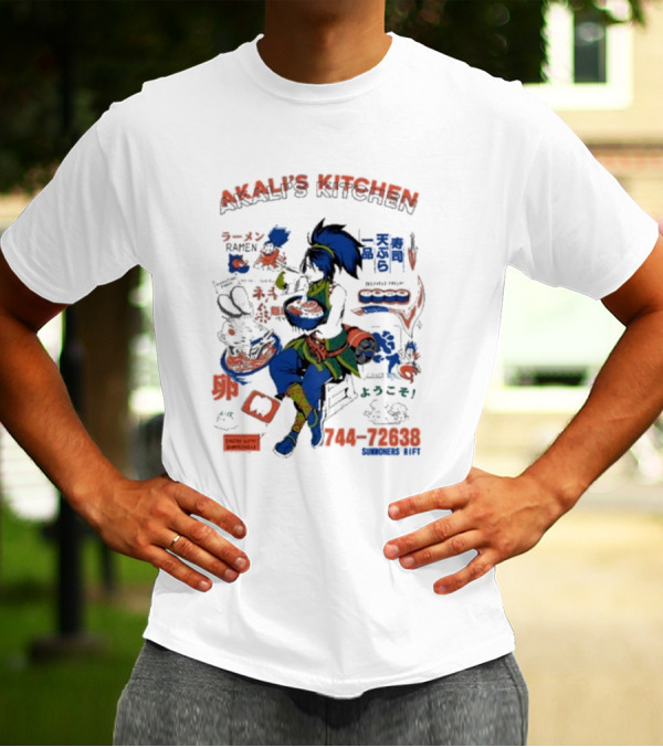 Akali's Kitchen Ramen Bowl Neon Art 744-72638 Summoner's Rift T-Shirt