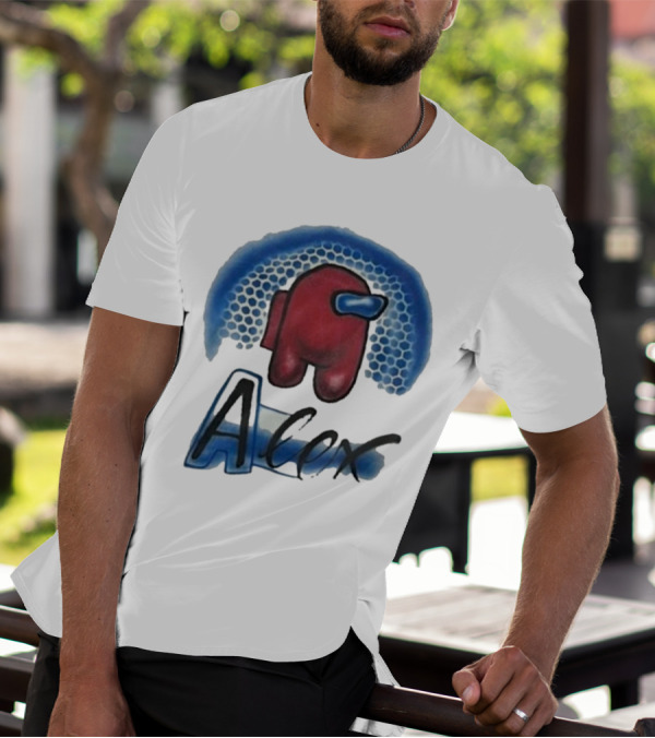 Alex Among Us Red Blue Honeycomb T-Shirt