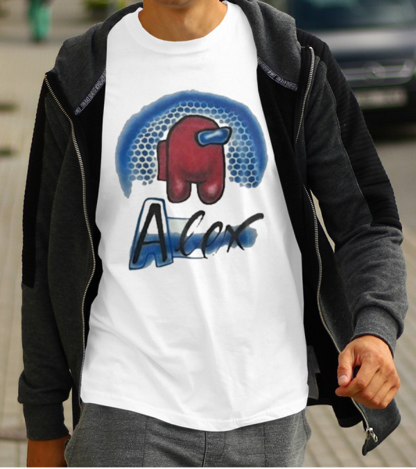 Alex Among Us Red Blue Honeycomb T-Shirt